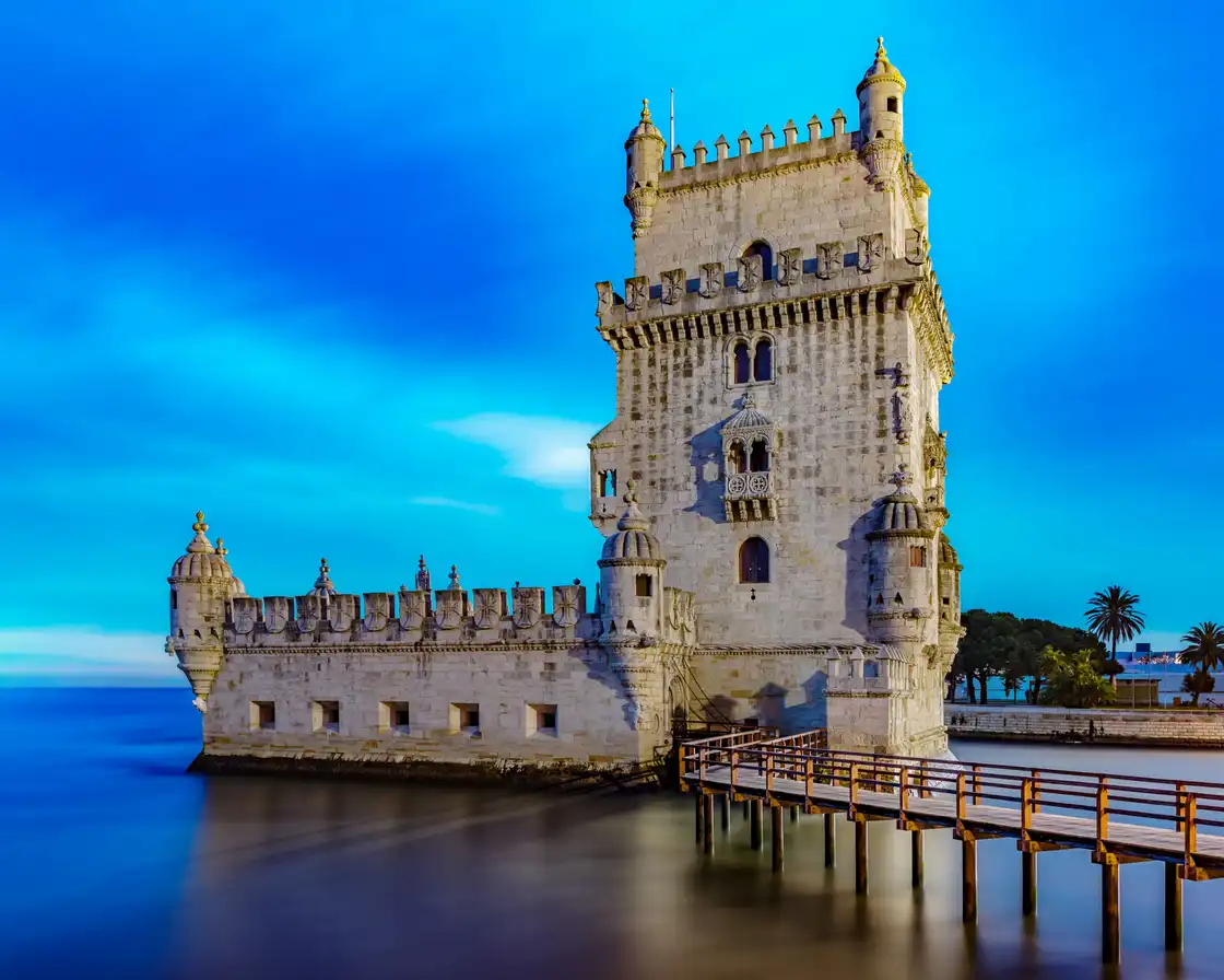 Belém Tower standing in the Tagus at high tide